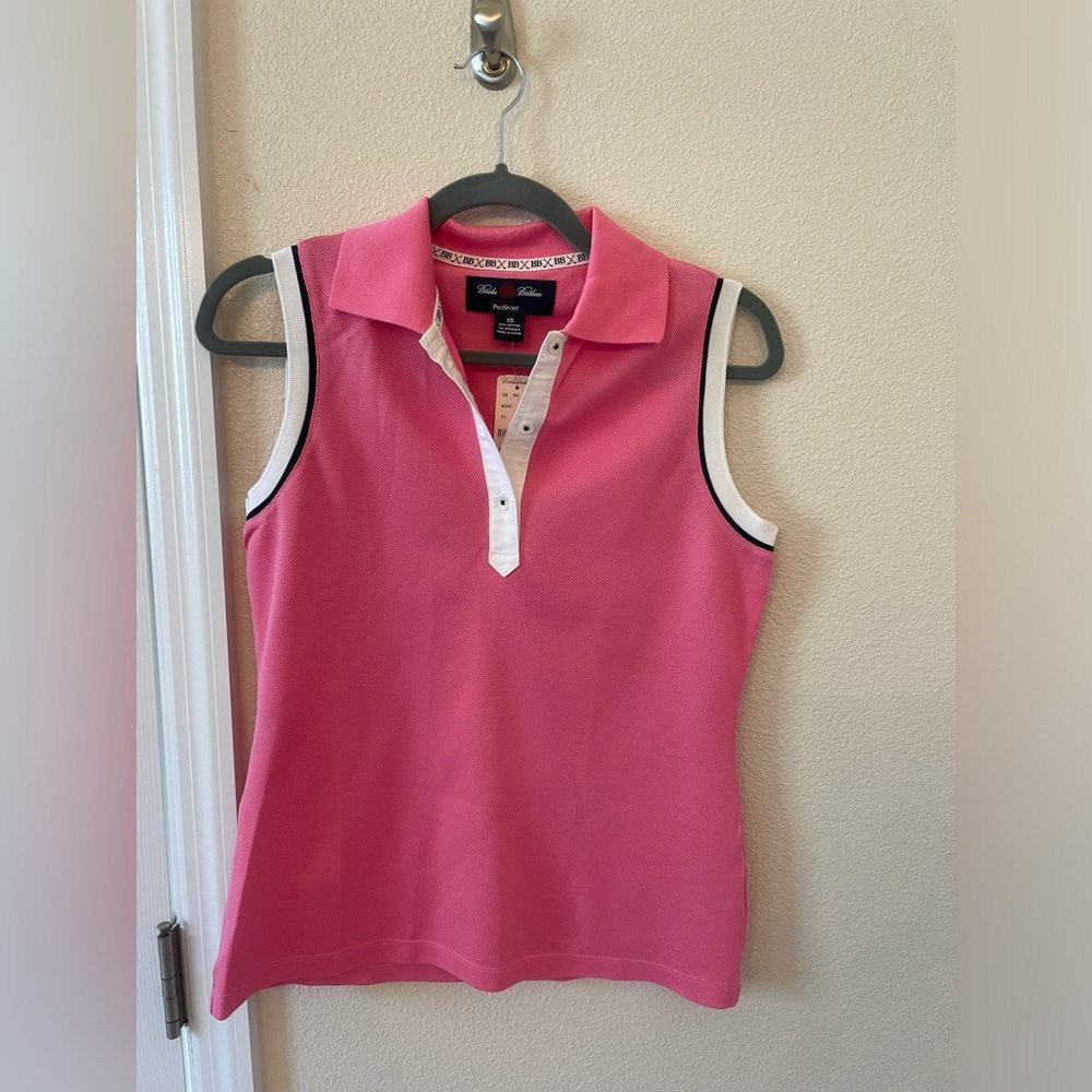 Brand new sport top from Brooks Brothers pink color XS